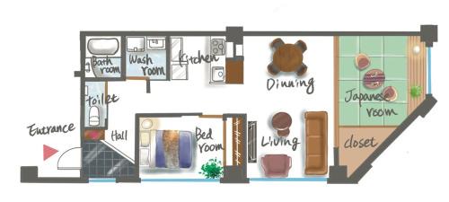 Kumoji Apartment | コンドミニアムHARU 那覇県庁前 202