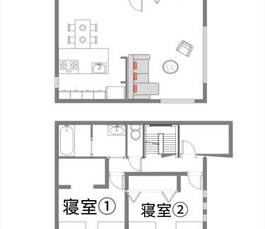 Nishinari Villa | 霜月simotsuki 最大10人 寝室3 無料駐車場2台分 24Hスーパー1 分 地下鉄心斎橋難波日本橋10分 最寄駅3分