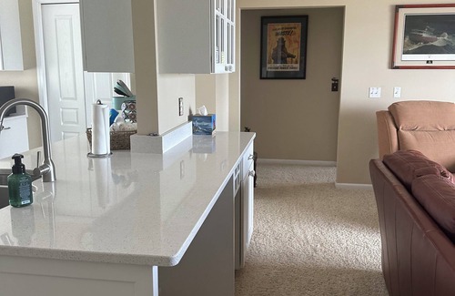 Mackinaw City Condo | 05 The Straits of Mackinaw Rustic Charm