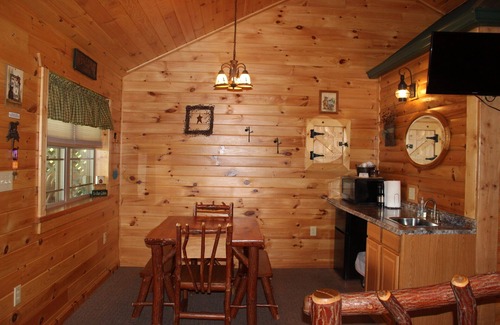 Flintstone Ski Chalet | 1/2 of a double cabin with two queen beds (sleeps 4)