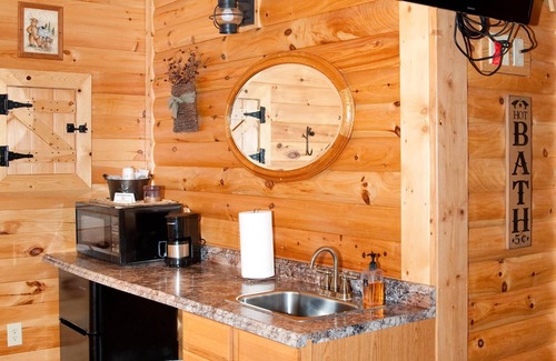 Flintstone Ski Chalet | 1/2 of a double cabin with two queen beds (sleeps 4)