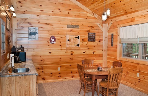 Flintstone Ski Chalet | 1/2 of a double cabin with one king sized bed (sleeps 2)