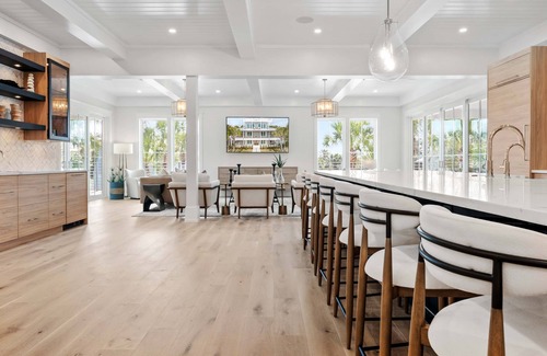 Gulfview Heights House | 1 Min. to Beach. Priv. Pool, LSV (Golf Cart), Outdoor Fireplace, Elevator + More