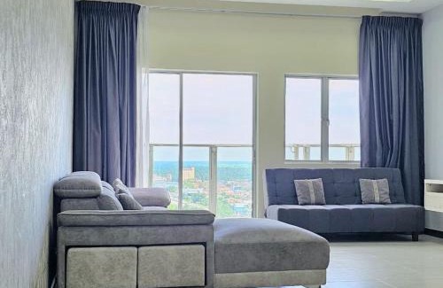 Sekinchan Apartment | 14楼双层空中别墅 Double Storey Penthouse Spacious Common Space for Gathering