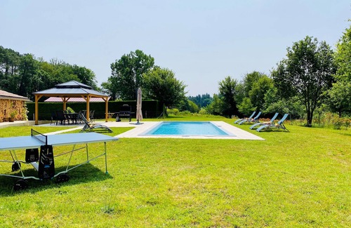 Capdrot House | 2 Gites with Aircon and Private Heated Salt 10x4 Pool - 40 Mins Bergerac