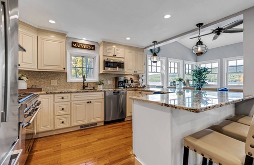 Hewitt House | 200Ft of Lakefront, Hot Tub, Game Room, Multi-Level Patios & Views for Days