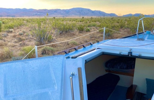 Rosamond Boat Rental | 24 ft. Sailboat on a 10 Acre Bohemian Paradise