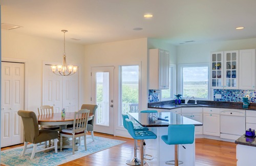 Village of Stump Sound House | 2nd-row ocean-view home with elevator, cmty pool & tennis