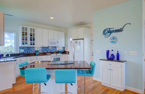 Village of Stump Sound House | 2nd-row ocean-view home with elevator, cmty pool & tennis