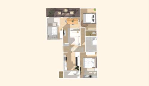 Fabron Apartment | 4- rooms appart 80m2 parking