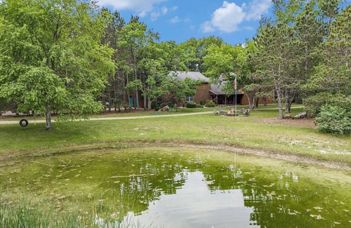 Oceana County Cabin | 90 Acre Lodge w/Pond | Foosball | Pool Table