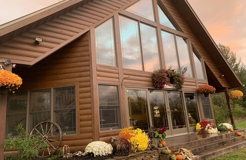 Lawrenceville House | Adirondack river house with a new pavilion seats 50 constructed fall of 2025