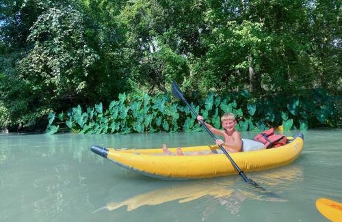 Prairie Lea Other | Adventurous Family Glamping Getaway: Amazing Safari Tent on the San Marcos River near Kingsbury, Texas with Kayaks, Canoes and More