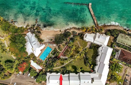 Pointe de la verdure Apartment | "Aimé Gwada", appartement à 40m de la plage, Rez-de-jardin tropical