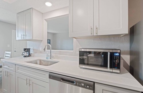 Springwoods Apartment | Airy and cheerful, newly renovated home is your sanctuary in bustling North Austin! 1,100+ SF of living area with roomy walk-in closets and large private backyard let you unpack and unwind.