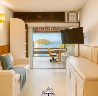 Vila Velha Apartment | Anfitriões Angra- Flat com Vista Espetacular na Praia Grande