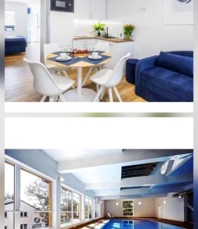 Poddabie Apartment | Apartament 10B Niebieskie Apartamenty z basenem krytym, odkrytym, salą zabaw, animacjami