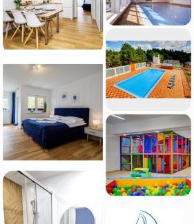 Poddabie Apartment | Apartament 10B Niebieskie Apartamenty z basenem krytym, odkrytym, salą zabaw, animacjami