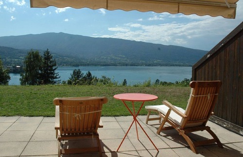 Talloires-Montmin Apartment | Appt on garden level. Spectacular view of Lake Annecy and the mountains