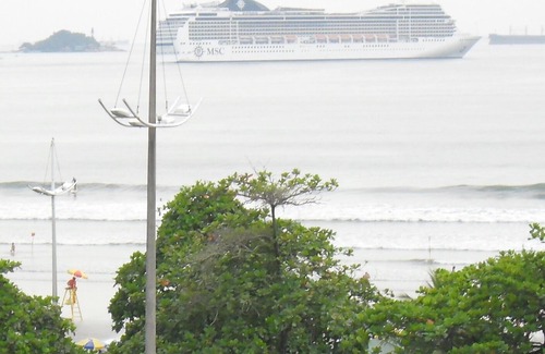 Gonzaga Apartment | Apt 2 qtos, Wi-Fi, 2 bathrooms, fte beach w/panoramic view, Gonzaga (channel 3)