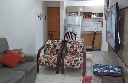 Mirim Apartment | apt overlooking the local sea near the holiday colonies and statues of Iemanjá
