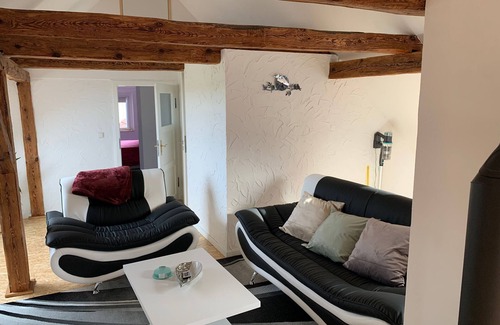 Wendisch Waren Apartment | Attic apartment Muttis Stübchen - two-room vacation apartment with eat-in kitchen