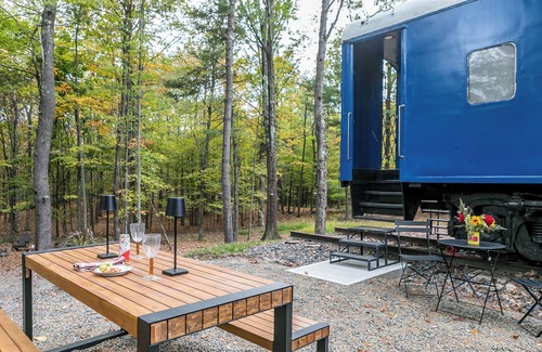 Acra House | Authentic 1940s Pullman Train Car Nestled in Bucolic Catskill Woods