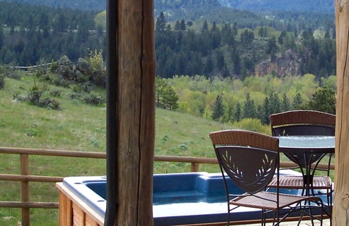 Grantsdale Cabin | Authentic Quaint Log Cabin on 2400 Private Acres w/Stellar Views & Hot Tub