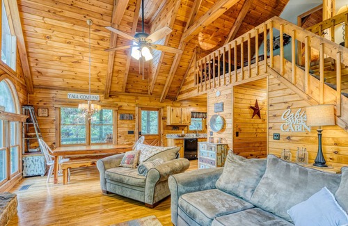 My Mountain Cabin | Authentic Rustic Log Cabin - Fireplace, Fire pit, 2 Acres, Peaceful Outdoors