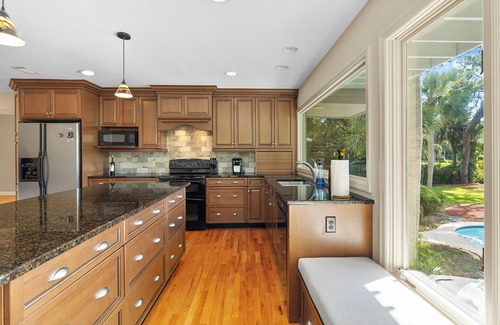 Sea Pines House | Available by the Month! ~Heated Pool/WalkToBeach/1MileToSaltyDog/LagoonSetting