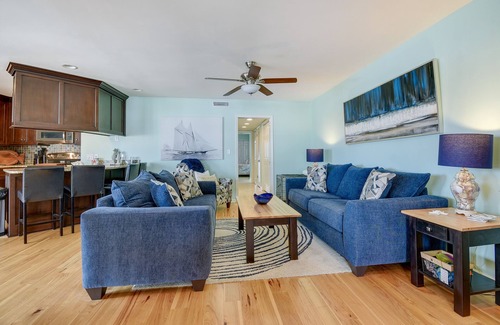 Little River Condo | Balcony, Pool & Hot Tub: Little River Condo!