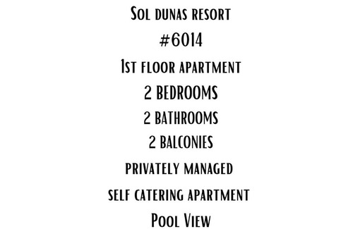 Santa Maria Apartment | BCV - Private Apartments Dunas Resort 1 & 2 Beds