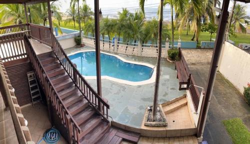 Omoa House | Beachfront Omoa Getaway, Pool, Pool Table For 10