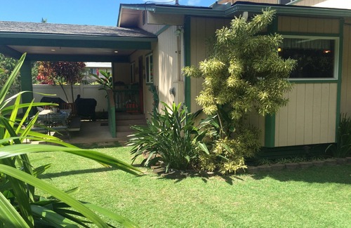 Laie House | Beachside Getaway-Large Kitchen-A/C-Covered Patio-Grill-Fenced Yard