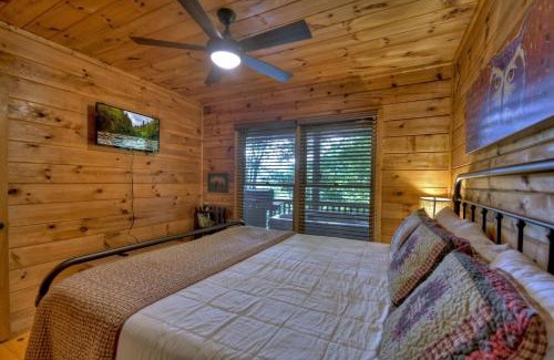 Blue Ridge Villa | Bearfoot Ridge Wood-burning fireplace cozy hot tub serene views