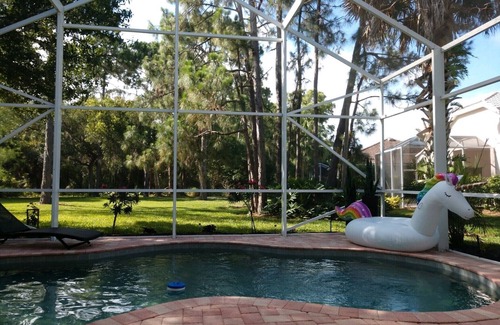 Fruitville House | Beautiful Forest View Home with a Heated Pool !