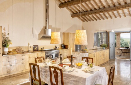 San Giovanni d'Asso Villa | Beautiful private villa with A/C, private pool, WIFI, TV, patio, panoramic view, close to Montalcino