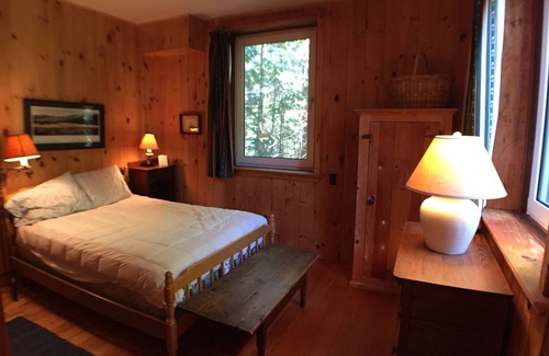 Greenville Cabin | Beautiful Log Lakefront Lodge w/Cove, Beach, Dock and Boathouse