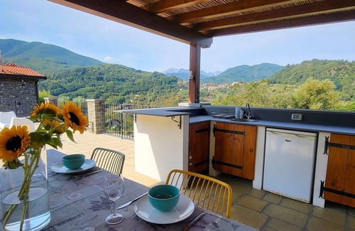 San Romano in Garfagnana Villa | Beautiful village house, pool. Walk to restaurant. WIFI. Flexible changeover.