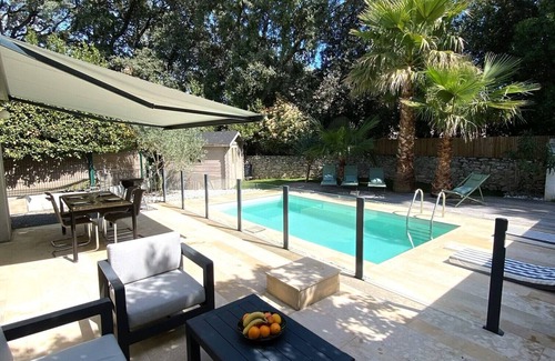 Castelnau-le-Lez House | Belle Villa Contemporaine Climatisée Avec Piscine. Environnement Très Calme!