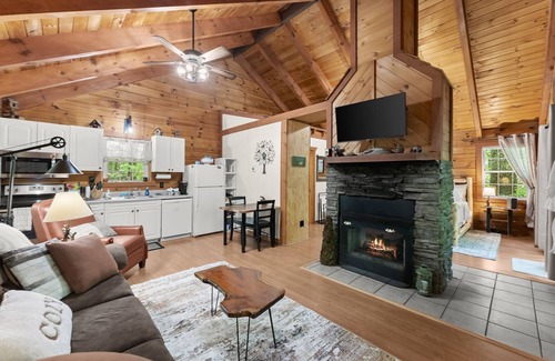 Sautee Nacoochee Cabin | Bird Song Cabin: Romantic - Cozy 1-BR w/WiFi & Hot Tub in Sautee-Nacoochee, GA