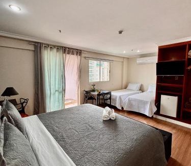 Barra da Tijuca Hotel | Bourbon Residence quádruplo-Fda12043-Barra da Tijuca