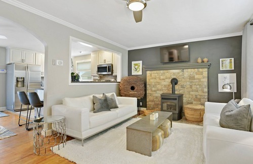 Parkville House | Boutique style home with original works of art on a gorgeous tree lined street.