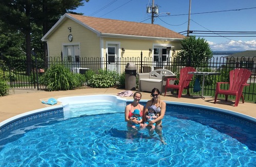 Saint-Jean-de-l'lle-d'Orleans Ski Chalet | The Huard Chalets Beach St-Jean Ile d'Orleans view and access to the St. Lawrence River !!