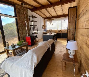 Los Vilos House | Cabaña Zen Camino al cristal con la mejor vista desde lo alto a bahía de Pichidangui