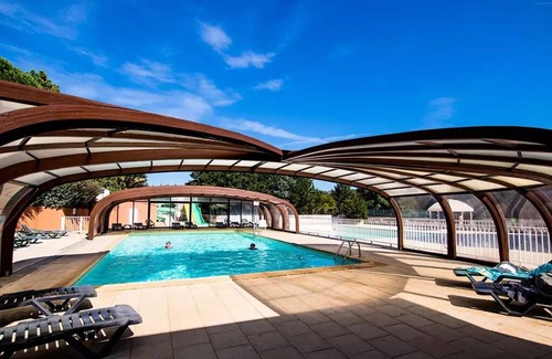 Vogue House | Camping Domaine du Cros d'Auzon * - Mobile Home Premium 4 Rooms 6/7 People Air Conditioning + TV