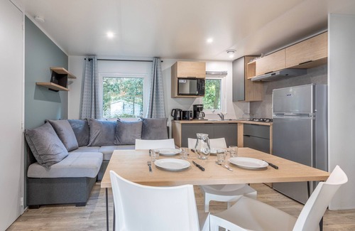 Les Conches RV Rental | Caravan '150' with Shared Pool and Shared Terrace