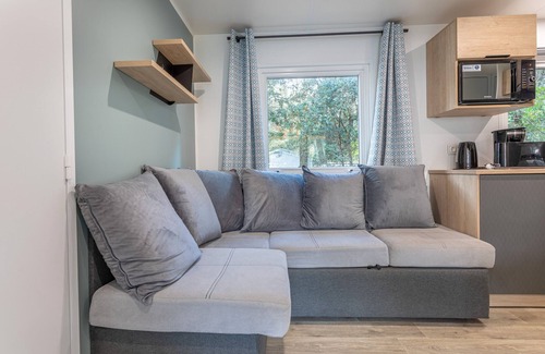 Les Conches RV Rental | Caravan '150' with Shared Pool and Shared Terrace