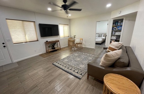 Limberlost House | Casita C: Private yard, grill, outdoor dining and seating area