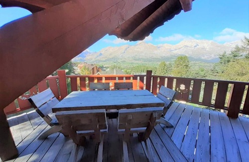 La Joue du Loup Ski Chalet | Chalet, 300m from ski slopes, view mountain, terrace, fireplace or stove, parking, tv, ski locker